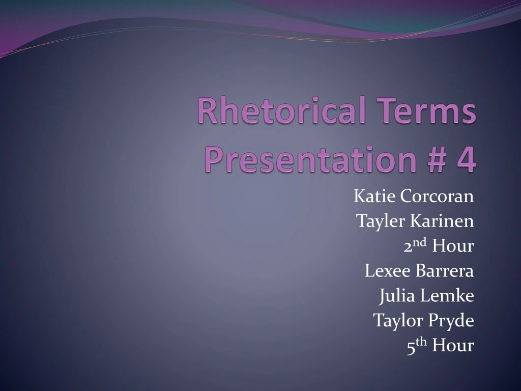 rhetorical terms presentation 4
