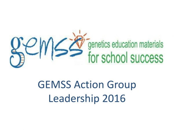 GEMSS Action Group Leadership 2016