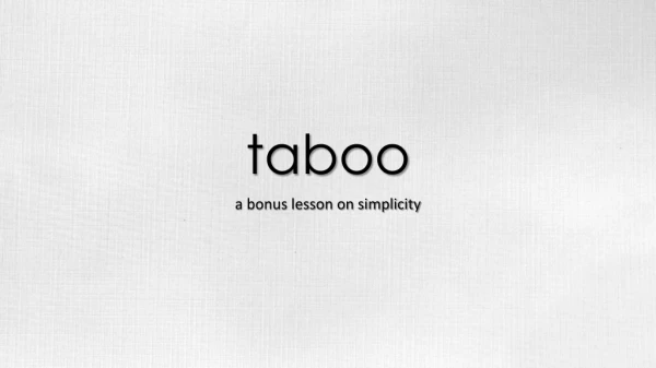 taboo