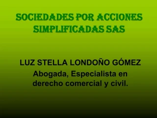 SOCIEDADES POR ACCIONES SIMPLIFICADAS SAS - slide 1