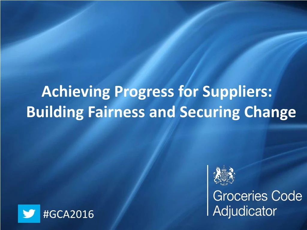 achieving progress for suppliers building