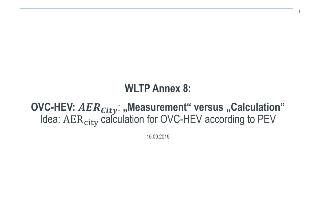 wltp annex 8 ovc hev measurement versus