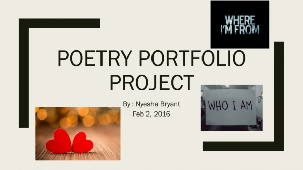 Poetry portfolio project
