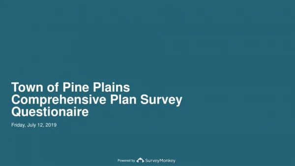 Town of Pine Plains Comprehensive Plan Survey Questionaire