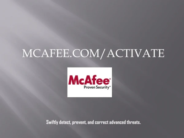 How to Activate the mcafee antivirus from mcafee.com/activate.