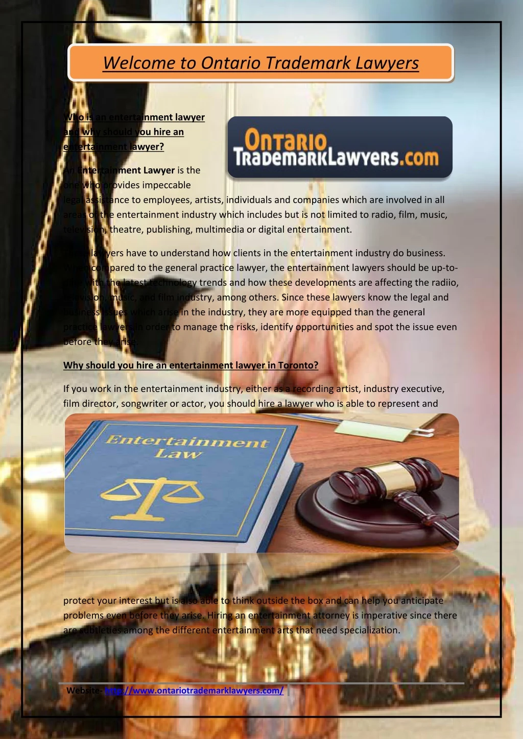 welcome to ontario trademark lawyers