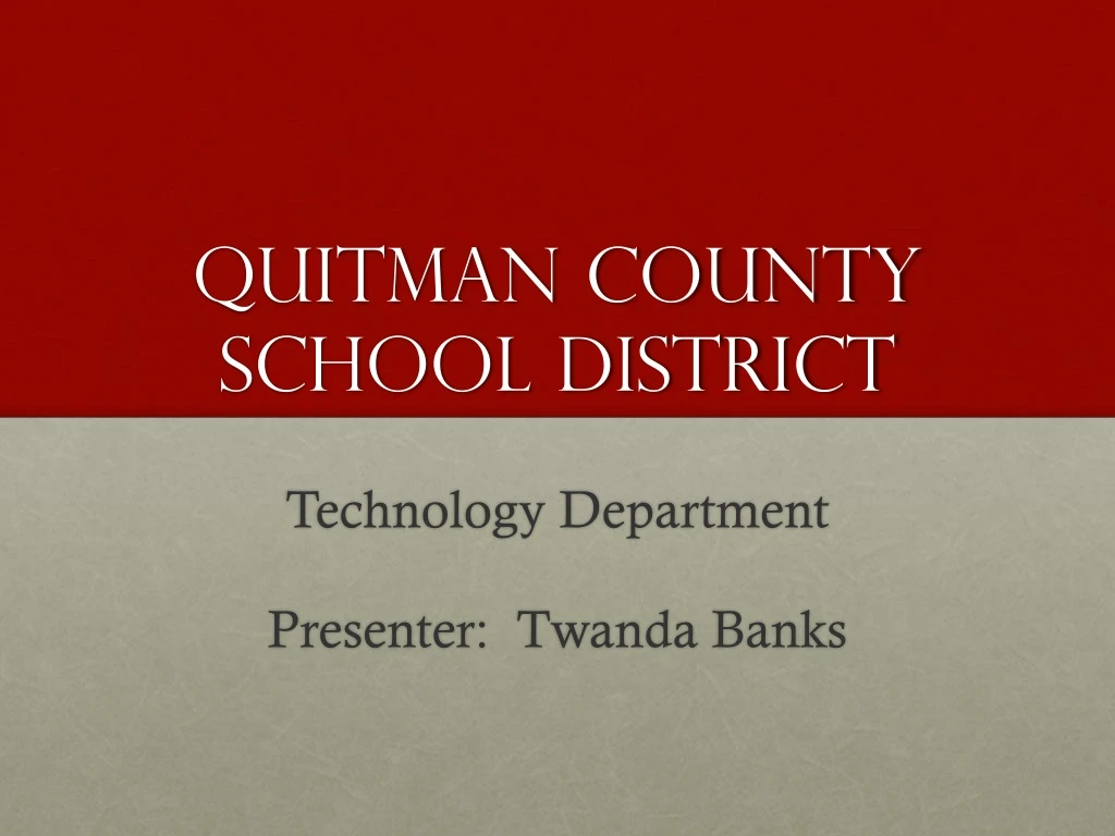 quitman county school district