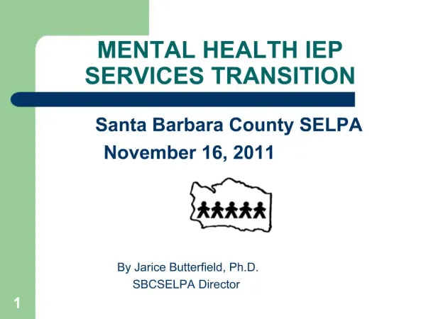 MENTAL HEALTH IEP SERVICES TRANSITION