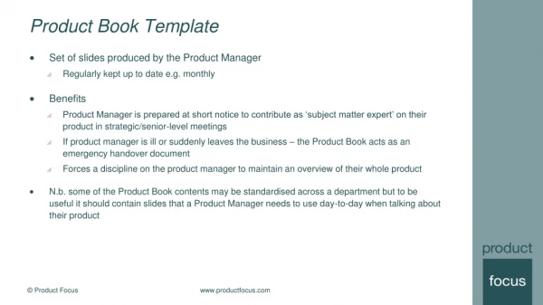 Product Book Template