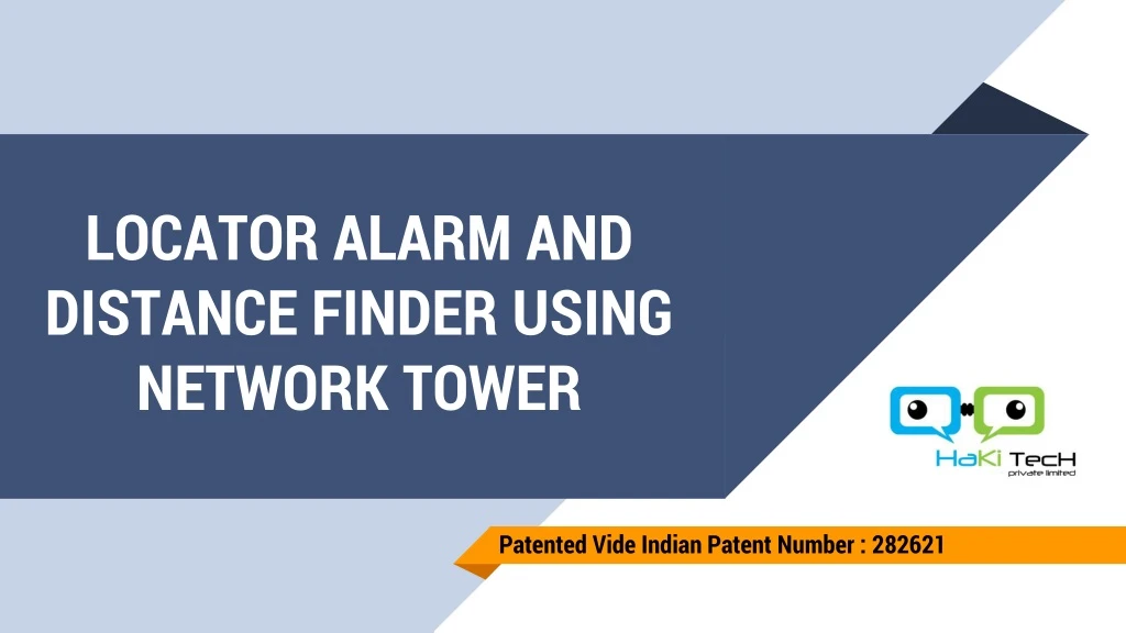 locator alarm and distance finder using network tower