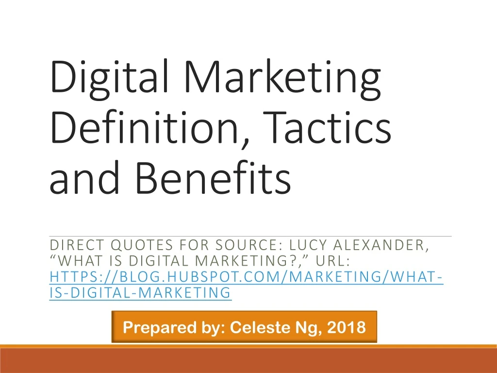 digital marketing definition tactics and benefits