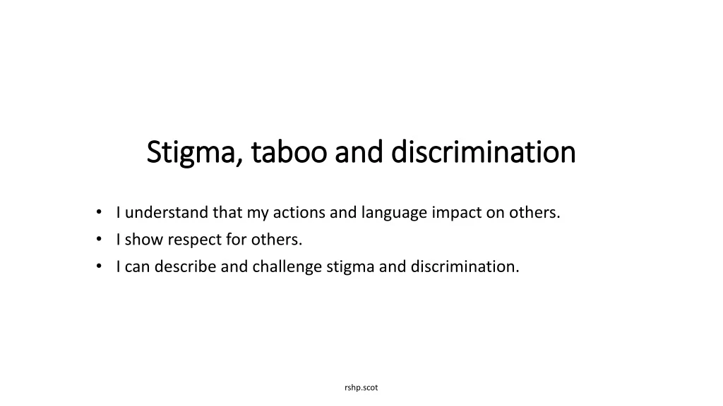 stigma taboo and discrimination