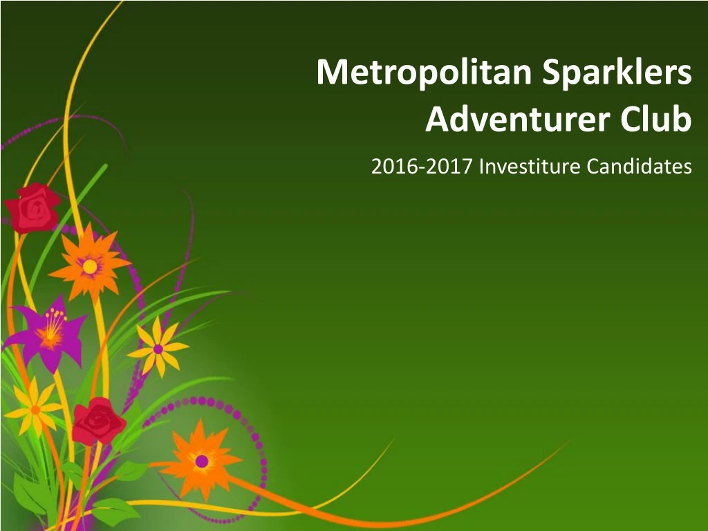 metropolitan sparklers adventurer club