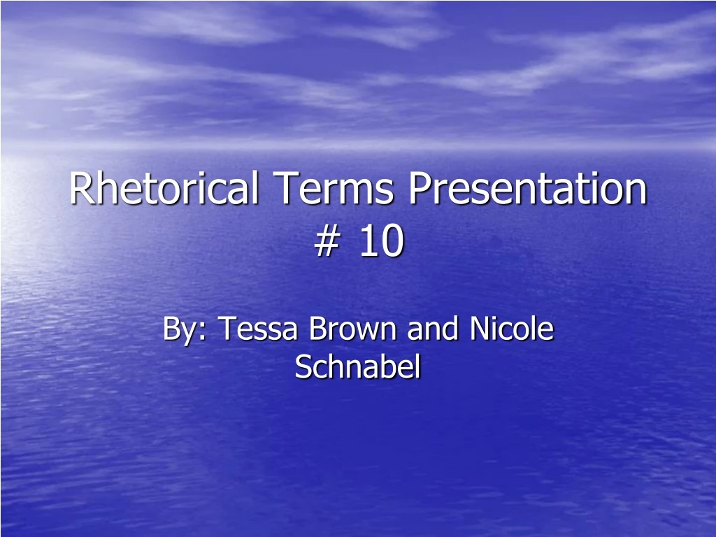 rhetorical terms presentation 10