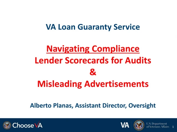 VA Loan Guaranty Service Navigating Compliance Lender Scorecards for Audits &amp;