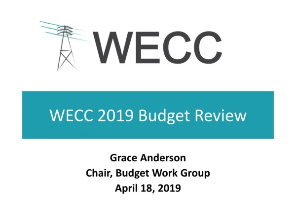 WECC 2019 Budget Review