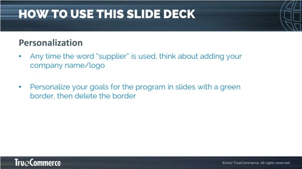 How to Use this Slide Deck