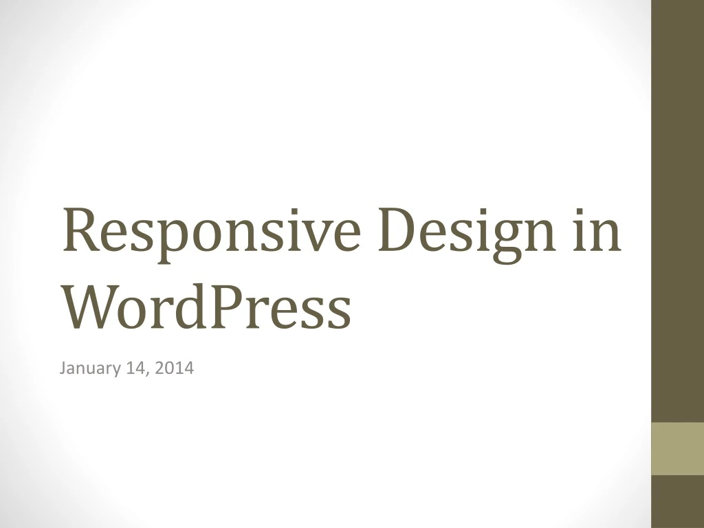 responsive design in wordpress