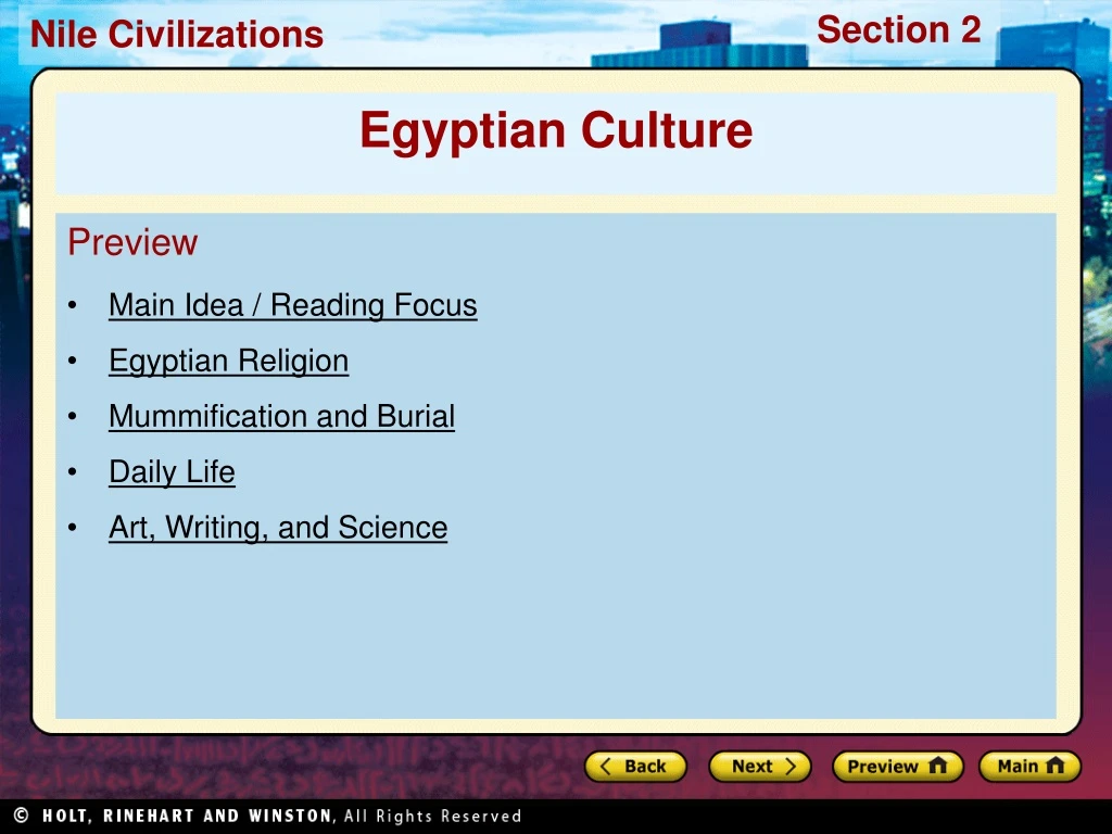 preview main idea reading focus egyptian religion