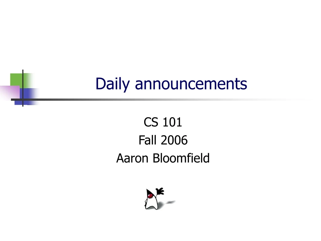 daily announcements