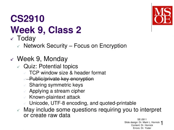 CS2910 Week 9, Class 2