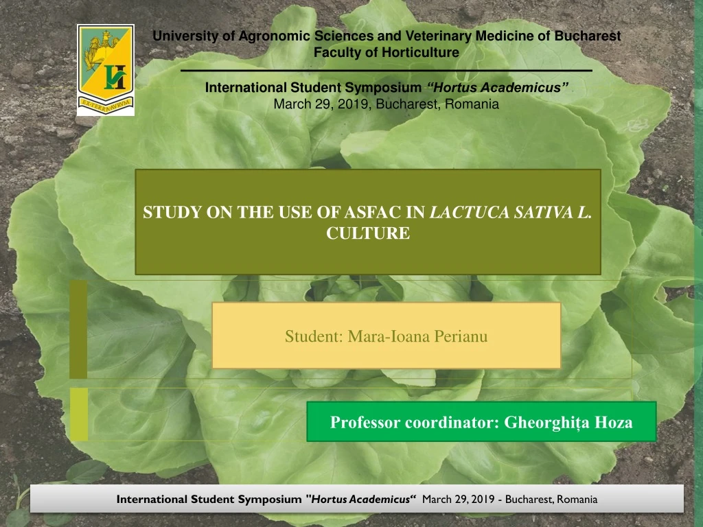 university of agronomic sciences and veterinary
