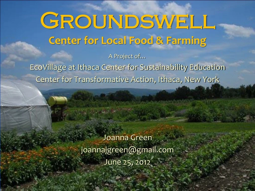 groundswell center for local food farming