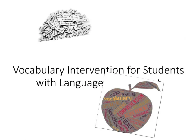 Vocabulary Intervention for Students with Language Impairment