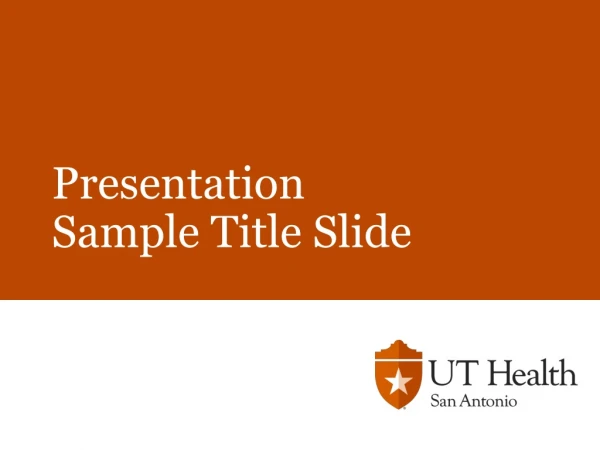 Presentation Sample Title Slide