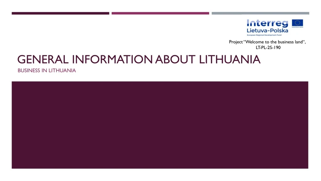 general information about lithuania