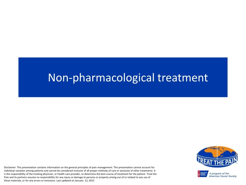 non pharmacological treatment