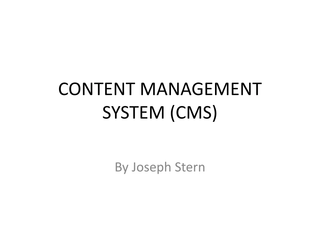 content management system cms