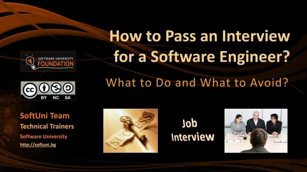 How to Pass an Interview for a Software Engineer?