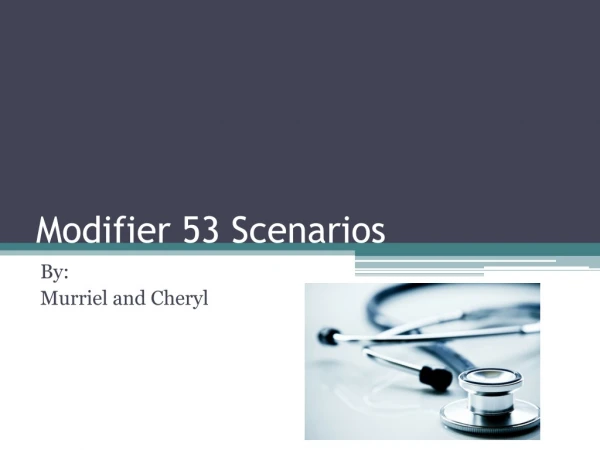 Modifier 53 Scenarios
