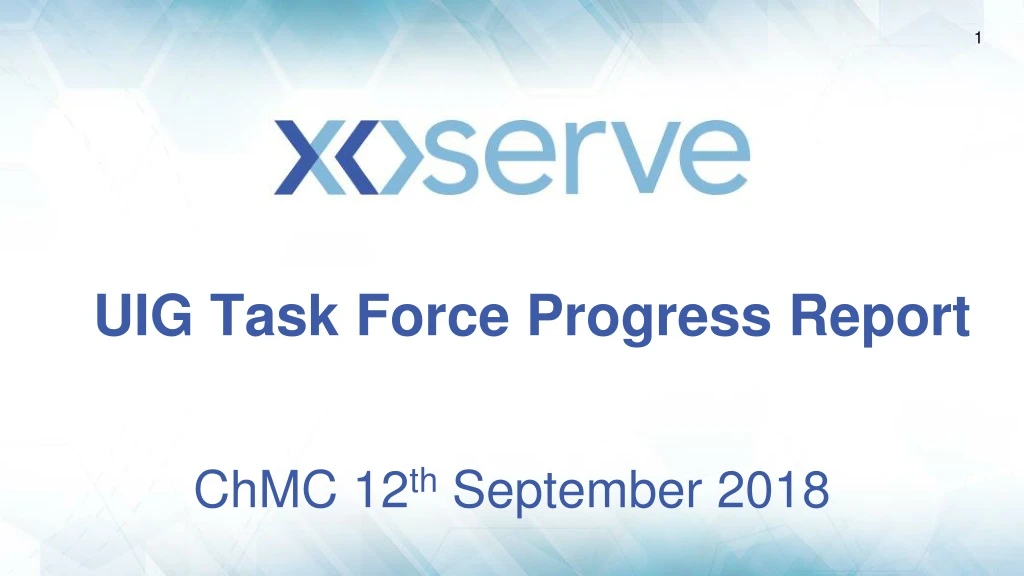 uig task force progress report