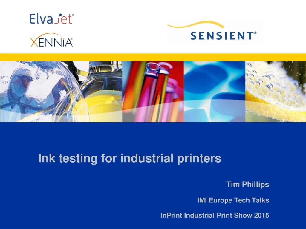 ink testing for industrial printers