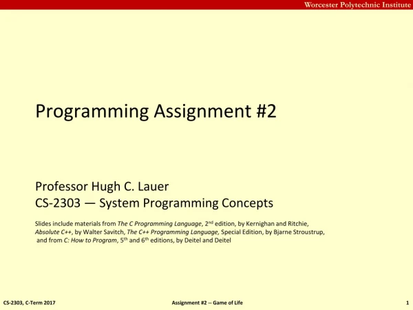 Programming Assignment #2
