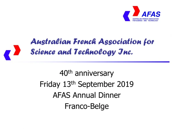 Australian French Association for Science and Technology Inc.