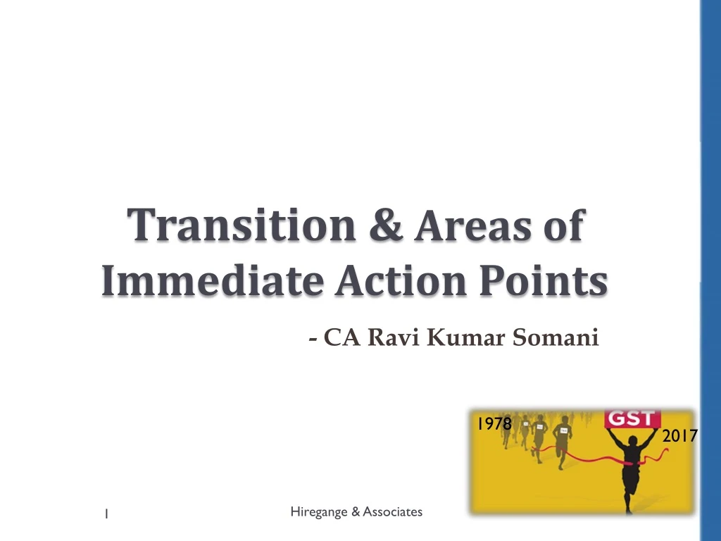 transition areas of immediate action points