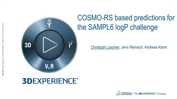 COSMO - RS based predictions for the SAMPL6 logP challenge