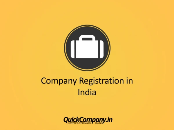 Company Registration in India