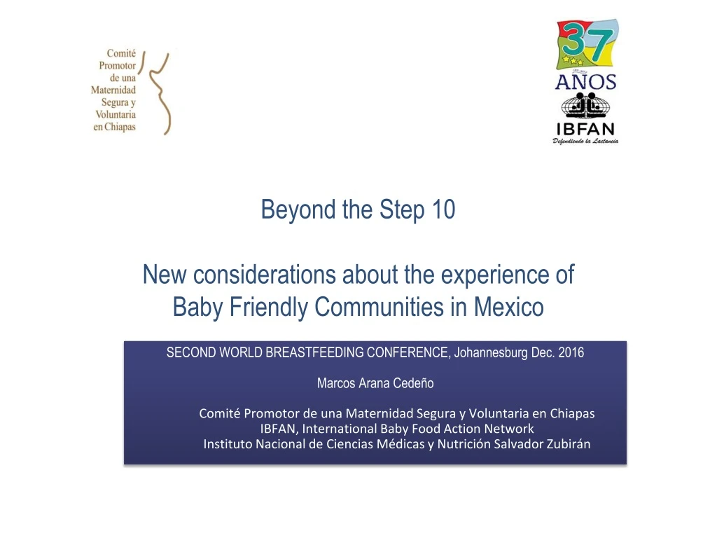 beyond the step 10 new considerations about the experience of baby friendly communities in mexico