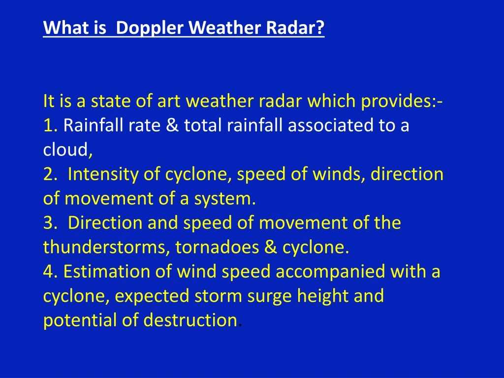 what is doppler weather radar it is a state