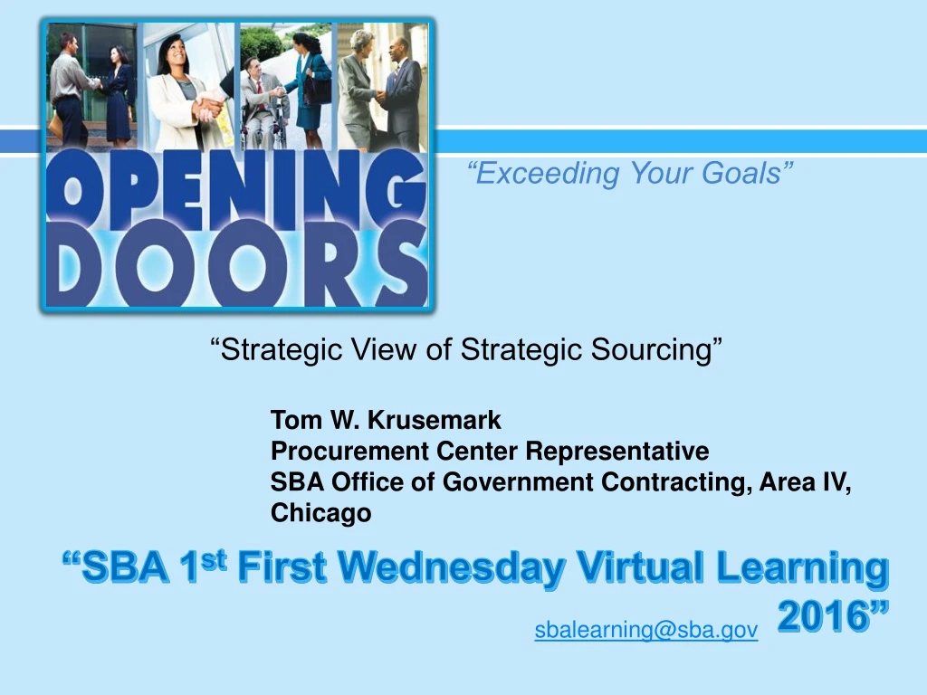 sba 1 st first wednesday virtual learning 2016