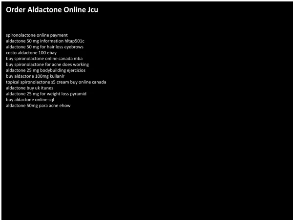 Order Aldactone Online Jcu
