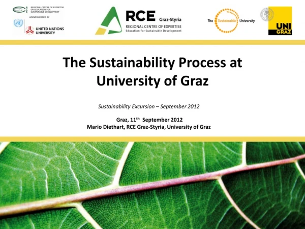 The Sustainability Process at University of Graz