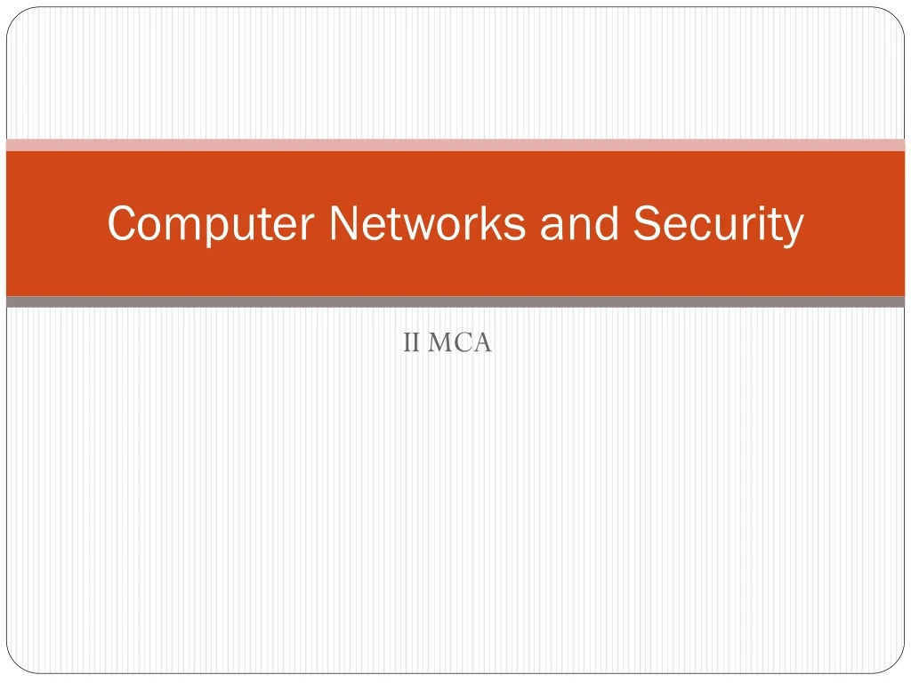 computer networks and security