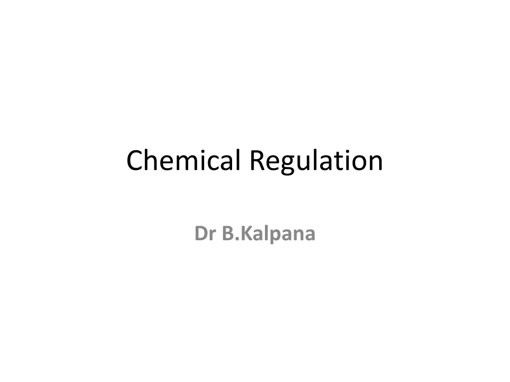 chemical regulation