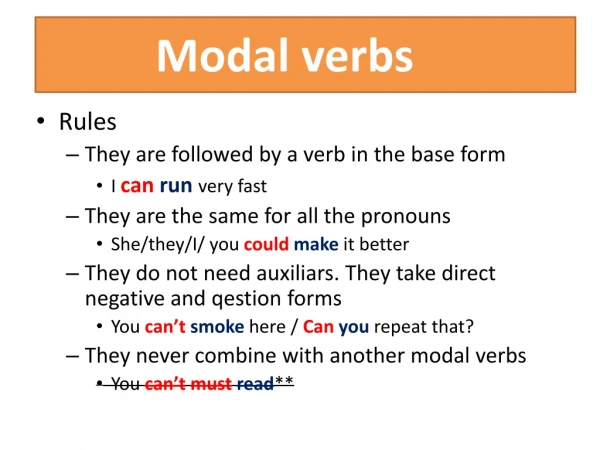 Modal verbs