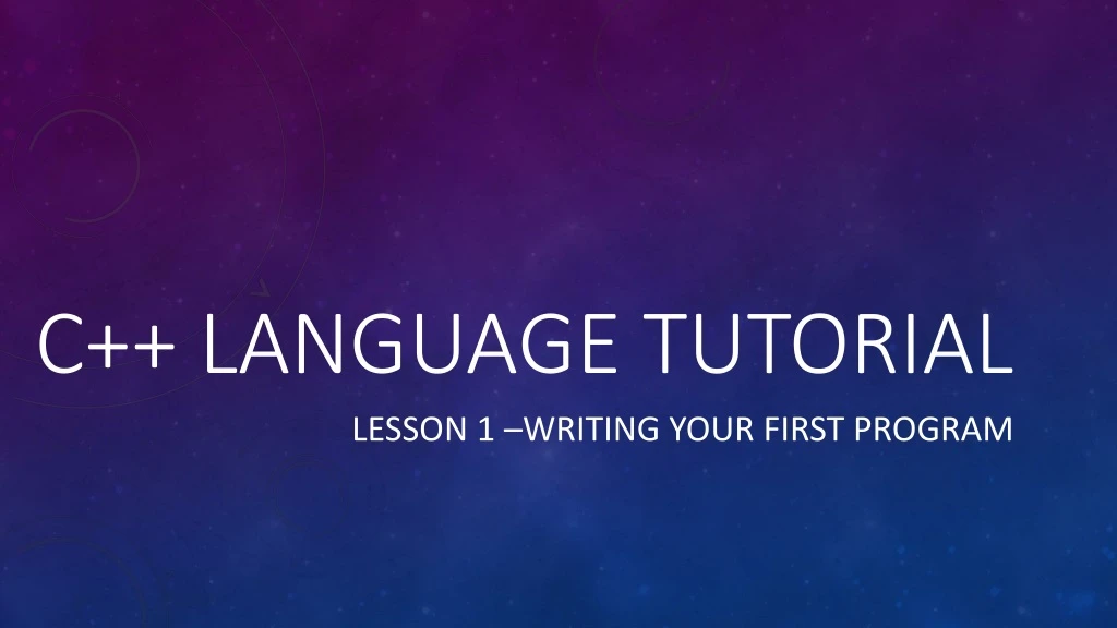 c language tutorial